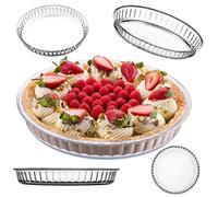 KADAX Teglia per torta, ø 28 cm, in vetro resistente al calore, per torte, quiche e torte, stampo per quiche