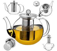 Teiera KADAX con colino per tè, teiera in vetro, resistente al calore