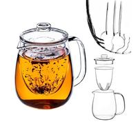 KADAX Teiera in Vetro Resistente al Calore con Colino e Filtro Estraibile per Tè, K8979