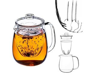 KADAX Teiera in Vetro Resistente al Calore con Colino e Filtro Estraibile per Tè, K8979