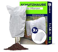 KADAX Telo protettivo per piante, 100 x 160 cm, set da 3 pezzi, protezione per piante in inverno, protezione invernale in tessuto non tessuto, 30 g/m², protezione invernale per piante in vaso