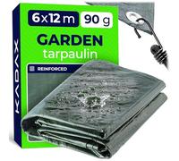 KADAX Telone protettivo impermeabile, 72 m², in 15 diverse misure, per mobili da giardino, barca, con occhielli (6 x 12 m), colore verde