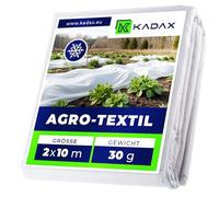 KADAX Tessuto non tessuto invernale 2 x 10 m, 30 g/m², protezione antigelo per piante, tessuto non tessuto per la protezione delle piante da giardino contro gelo e vento, protezione invernale