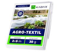 KADAX Tessuto non tessuto invernale 2 x 5 m, 30 g/m², protezione antigelo per piante, tessuto non tessuto per la protezione delle piante contro gelo e vento, protezione invernale