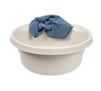 KADAX Vasca da bagno in plastica opaca, rotonda, robusta, per il bagno, multiuso, 6 l, colore: crema