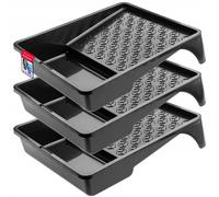 KADAX Vaschetta per vernice, grande ciotola in plastica, per pittore, con impugnatura pratica, ciotola per verniciare, accessorio leggero, accessorio da pittura, vaschetta per vernice (3, nero)