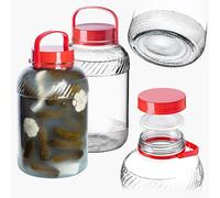 KADAX - Vasetto per cetrioli con coperchio, barattolo per conserve, conservazione ermetica, vaso di vetro, vaso universale, barattolo per cetrioli, conservazione, contenitore per alimenti, barattolo