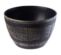 Vaso in plastica KADAX, rotondo, 40 cm, marrone scuro