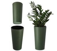 KADAX Vaso Alto Ø30x57,5 cm per Piante da Balcone e Giardino, Grande Fioriera per Aggiungere Eleganza a Ogni Spazio Abitativo, Sia Interno che Esterno (Verde)