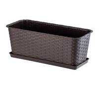 KADAX vaso da balcone con base, fioriera, 40 cm, marrone