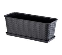 KADAX Vaso da balcone con base, fioriera, cassetta da balcone, 40 cm, antracite