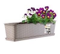 KADAX vaso da balcone con base, fioriera, 60 cm, caramello