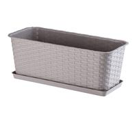 KADAX Vaso da balcone con base, vaso, 40 cm, caramello