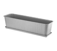 KADAX vaso da balcone con base, fioriera, 60 cm, grigio chiaro