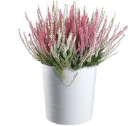 KADAX Vaso da Fiori ⌀ 30 cm - in plastica e trucioli di Legno riciclati per Una Decorazione Rustica e autentica, Ideale per Interni ed Esterni (Bianco)