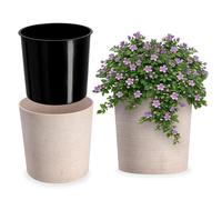 KADAX vaso da fiori con trucioli di legno, sopravaso con inserto, vaso, 30 cm...