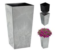 KADAX vaso da fiori con inserto, 25 cm, grigio