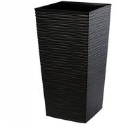 KADAX Vaso da fiori, con inserto, in plastica, fioriera, 40 cm, Nero