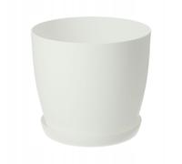 KADAX Vaso di plastica opaco con piatto, 30 cm, bianco