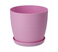 KADAX Vaso di plastica opaco con piatto rosa 30 cm