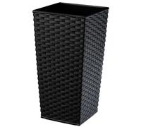 KADAX Vaso in rattan con inserto, 40 cm, nero