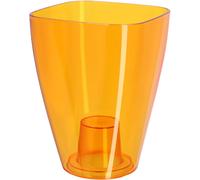 KADAX Flowerpot, Slim Orchid Pot, Semplice fioriera, Secchio di Fiori per Orchidea, Erba da Ragazzo, Margherite, Trama per Cucina e Soggiorno (⌀ 12 cm, Angolo, Arancione)