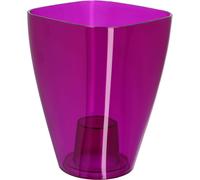 KADAX Flowerpot, Slim Orchid Pot, semplice fioriera, secchio di fiori per orchidea, erba da ragazzo, margherite, trama per cucina e soggiorno (⌀ 12 cm, angolare, prugna)
