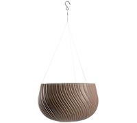 KADAX Pentola sospesa, carpa di fiori con catena e gancio, pianta sospesa per viticci, diagramma con inserto, protezione delle piante per uso interno ed esterno (∅ 32 cm, marrone)