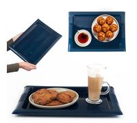 KADAX vassoio in plastica per cucina, vassoio da portata, blu scuro