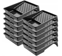 KADAX Vasca di colore in plastica, vassoio di vernice, 25 x 33 cm, nero, 12 p...