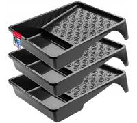 KADAX Vaschetta per vernice, grande ciotola in plastica, per pittore, con impugnatura pratica, ciotola per verniciare, accessorio leggero, accessorio da pittura, vaschetta per vernice (3, nero)
