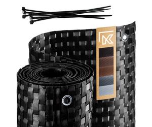 KADAX Visiera per balcone, terrazza, recinzione, 0,9 x 3 m, nero