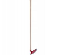 KADAX Hoe Testa di Metallo, Zappa da Giardino con Stelo in Legno, Zappa per Rimuovere Erba, Zappa di Erba, Accessori da Giardino per diserbo (semicircolare, Larghezza: 23 cm, Rosso)