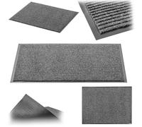 KADAX Zerbino antiscivolo per interni ed esterni, zerbino per porte di casa e ingressi (grigio, 80 x 120 cm)
