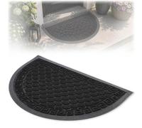 KADAX Zerbino d'ingresso, tappetino d'ingresso in poliestere robusto con bordo in gomma, resistente tappetino antisporco in 6 diversi motivi tra cui scegliere, zerbino (semicerchio 60 x 40 cm
