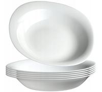 KADAX Zuppiera, Zuppiera in Vetro Temperato, Bianco, 23 cm, 6 Pezzi