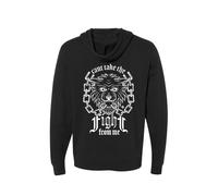 kAddict UNISEX CAN'T TAKE THE FIGHT Felpa con cappuccio NERO SMALL-3XLARGE