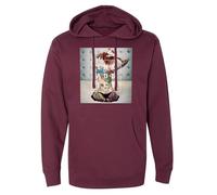 kAddict UNISEX HUGO x UCCELLO Felpa con cappuccio GRANATA SMALL-3XLARGE TATTOO
