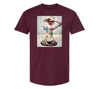 kAddict UNISEX HUGO x UCCELLO Maglietta BURGUNDY SMALL-3XLARGE
