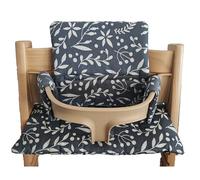 Kadem® Lunaria - Cuscino da seduta in 100% cotone biologico, per seggiolone, 2 pezzi, adatto per seggiolone Stokke Tripp Trapp, lavabile in lavatrice, facile fissaggio rapido