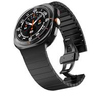 KADES Compatibile con Samsung Galaxy Watch Ultra, 24 mm, design largo, cinturino in metallo per Galaxy Watch Ultra 47 mm, nero