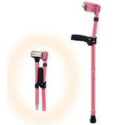 KADEUX Stampelle Ortopediche per Bambini, Stampella Aiuto per La Mobilità Bambini, Stampelle Regolabile per Avambraccio, Canna da Passeggio Pieghevole, Applicabili Ad Altezza 110-140cm (Color : Pink