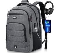 kadilong Zaino per computer portatile da uomo, zaino per la scuola per ragazzi ragazzi extra robusto 15,6 pollici TSA Friendly borsa per libri scolastici con porta USB per college e affari, resistente