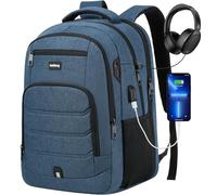 kadilong Zaino per la scuola, per ragazzi e adolescenti, con scomparto per laptop da 17,3 pollici, USB, per lavoro, scuola, lavoro, lavoro, viaggi