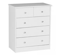KADIMA DESIGN Dresser bianco 60 x 70 x 35 cm credenza moderna con 5 cassetti
