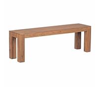 KADIMA DESIGN Panca da pranzo Mumbai in legno massello di acacia 140 x 45 x 35 cm panchina in legno naturale prodotto panchina cucina stile rustico