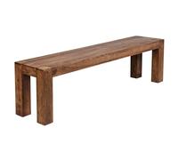 KADIMA DESIGN Panca da pranzo Mumbai in legno massello Sheesham, 160 x 45 x 35 cm, panchina in legno naturale, prodotto in stile rustico