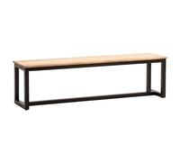 KADIMA DESIGN Panchina da sala da pranzo, 120 x 40 x 45 cm, in legno massiccio di acacia, stile loft | Panca da pranzo in legno massiccio senza schienale | Panchina da cucina industriale | Panchina da