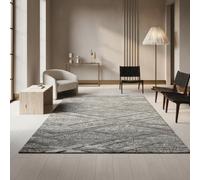 KADIMA DESIGN Tappeto 3D Scultura Look Boho Moderno Morbido come Velluto Lavabile Resistente Robusto 20mm Pelo Grigio 120x170 cm Sala da Pranzo Soggiorno Idoneo Riscaldamento a Pavimento OEKO-TEX