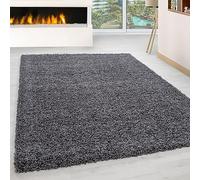 KADIMA DESIGN Tappeto Accogliente Pelo Alto Monocromatico Uni Morbido Soffice Lavabile Resistente Grigio 60x110 cm Soggiorno Adatto per Riscaldamento Radiante Testato per Sostanze Nocive | RHEIN